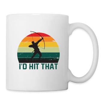 Lustiger Bogensport Spruch Bogenschießen - Tasse - Weiß - Rechts