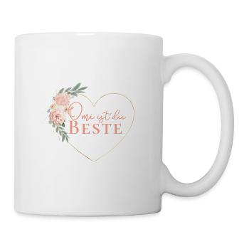 Omi ist die Beste personalisierbar - Tasse - Weiß - Rechts