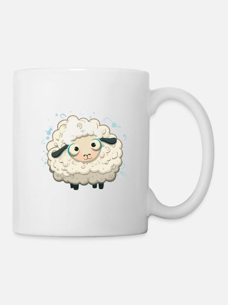 petits moutons - Mug blanc - blanc