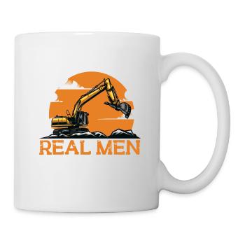 Lustiger Bagger Spruch für Baggerfahrer - Tasse - Weiß - Rechts