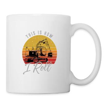 Lustiger Bagger Spruch für Baggerfahrer - Tasse - Weiß - Rechts