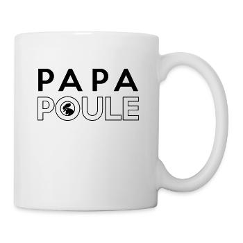Papa Poule Noir - Mug blanc - blanc - Droite
