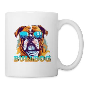Cool Bulldog - Tasse - Weiß - Rechts