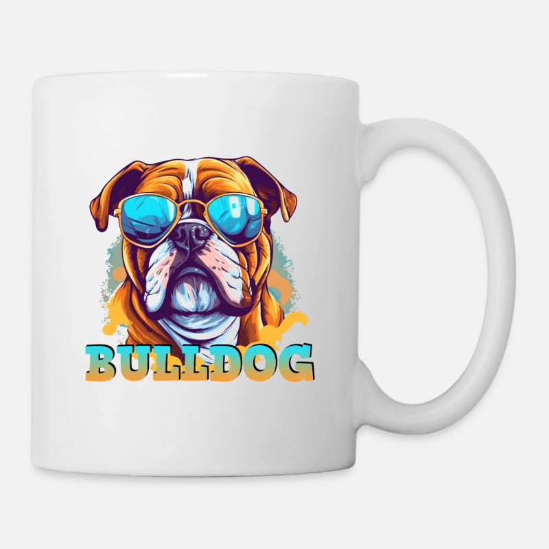 Cool Bulldog - Mug - white