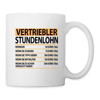 Vertriebler Vertriebsmitarbeiter Lustige Sprüche - Tasse - Weiß - Rechts