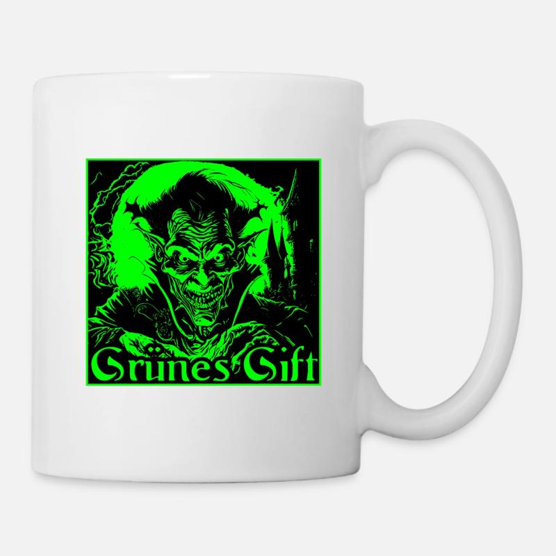 Dracula, grünes Gift - Tasse - Weiß