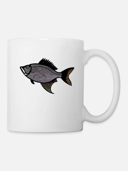 Red Drummer Fish (Redfish) - Mug - white