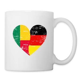 Bénin Allemagne Flag Heart - Mug blanc - blanc - Droite