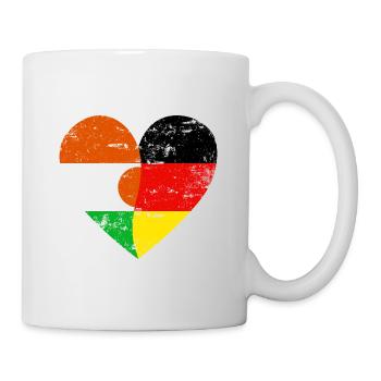Niger Germany Flag Heart - Mug - white - Right
