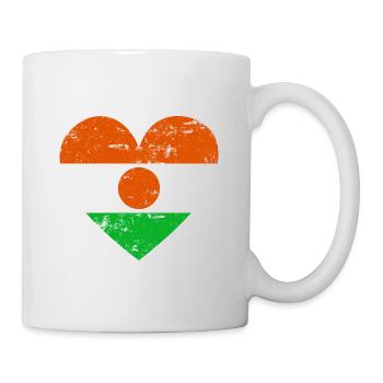 Niger flag heart - Mug - white - Right