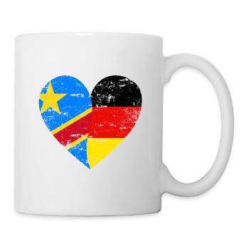 Demokratische Republik Kongo Deutschland - Tasse - Weiß - Rechts
