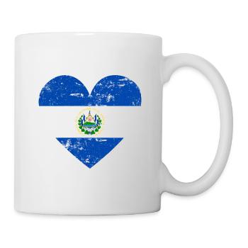 El Salvador Flag Heart - Mug - white - Right