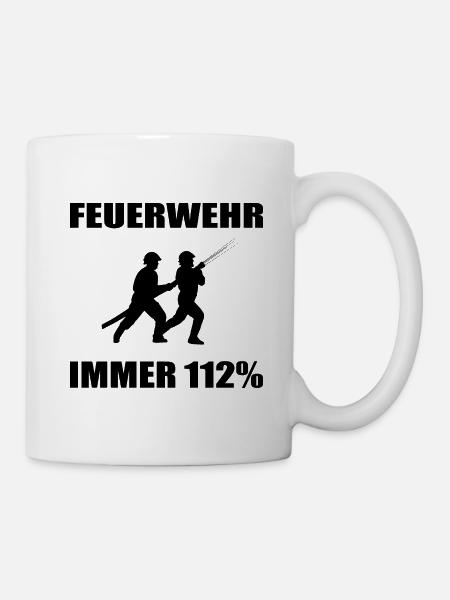 Feuerwehr - Tasse - Weiß