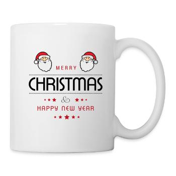 Weihnachten Merry Christmas Happy New Year - Tasse - Weiß - Rechts
