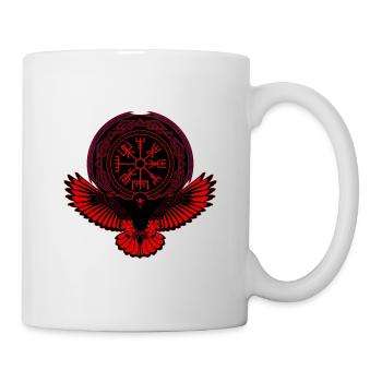 Aigle avec symbole Vegvisir - Mug blanc - blanc - Droite