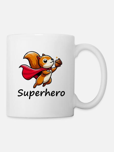 Squirrel Superhero - Mug - white