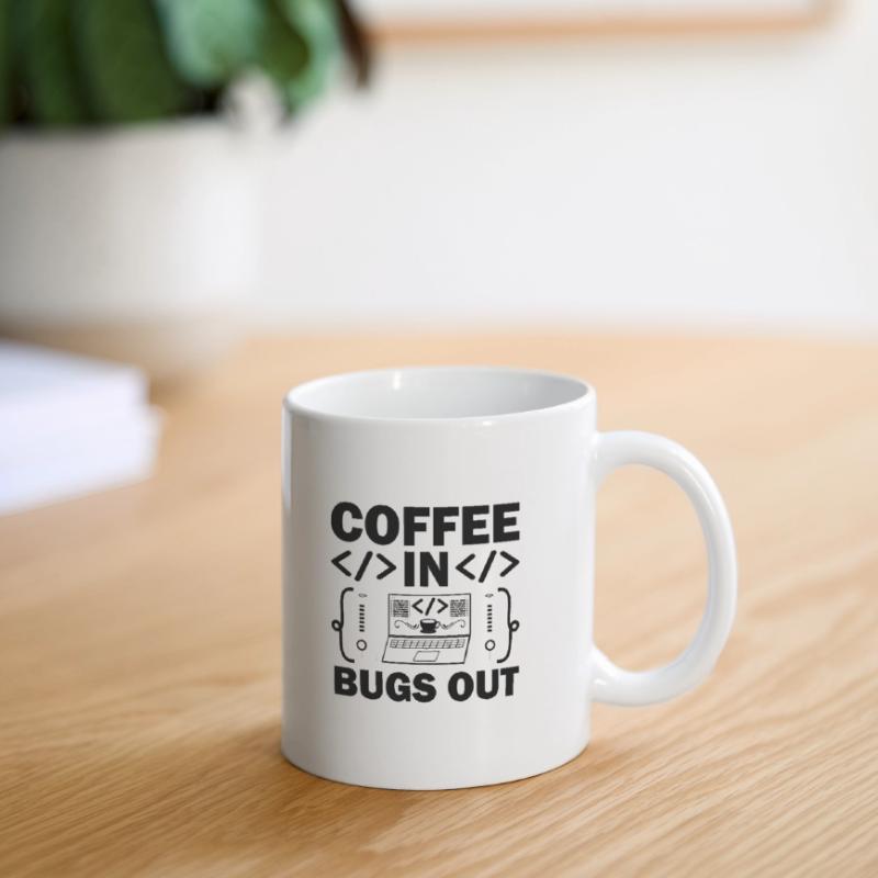 Café Codage Programmeur Codeur Développeur Nerd Coff Mug blanc
