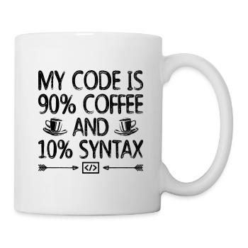 Café Codage Programmeur Codeur Développeur Nerd Coff - Mug blanc - blanc - Droite
