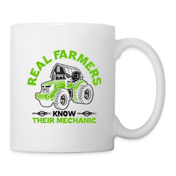 Landwirtschaftsmechaniker Lustige Traktormechaniker Bauernhof - Tasse - Weiß - Rechts