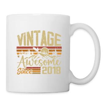 Vintage 2018 Rétro Cadeau D’anniversaire 2018 - Mug blanc - blanc - Droite