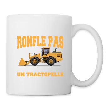 Construction machine Backhoe loader Snorer - Mug - white - Right