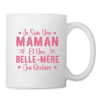 Femme Maman et Une Belle Mère Qui Déchire - Mug blanc - blanc - Droite