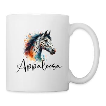 Appaloosa Pferdekopf aquarell - Tasse - Weiß - Rechts