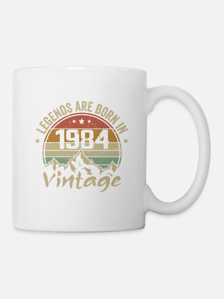 Cadeau Anniversaire 1984 Vintage 1984 Retro 1984 - Mug blanc - blanc