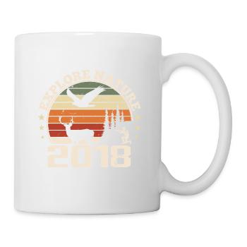 Cadeau Anniversaire 2018 Classique Chasseur 2018 - Mug blanc - blanc - Droite