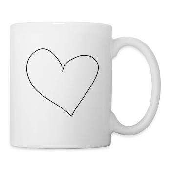 Coeur Symbole Amour - Mug blanc - blanc - Droite