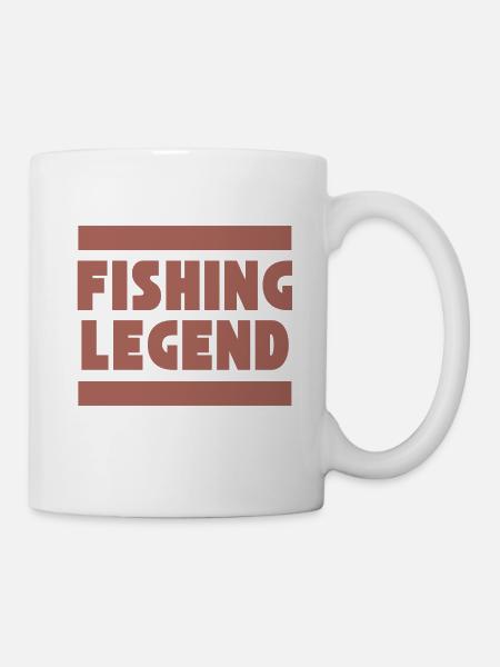 fishing legend fisherman fishing - Mug - white