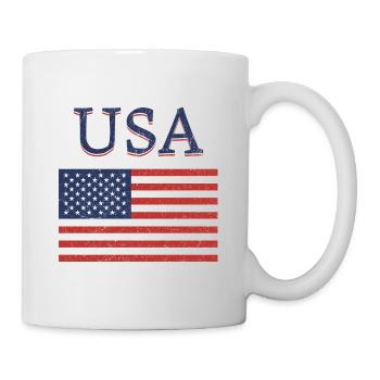 Drapeau des États-Unis - Mug blanc - blanc - Droite