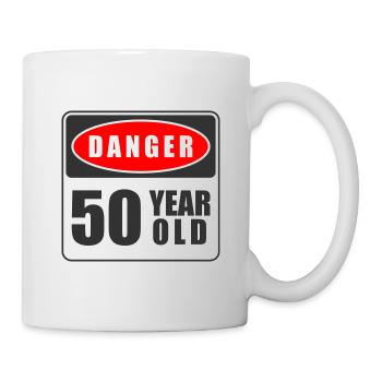 50 Jahre alt Danger - Tasse - Weiß - Rechts