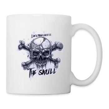 Life's true face is The Skull!!! - Mug blanc - blanc - Droite