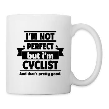 Ich bin nicht perfekt, aber ich bin Radfahrer - Tasse - Weiß - Rechts