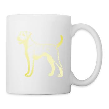 Airedale Terrier Hund Silhouette - Tasse - Weiß - Rechts