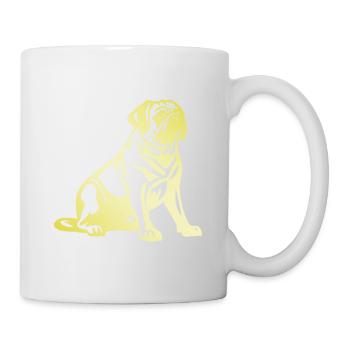 Pug Dog Silhouette - Mug - white - Right