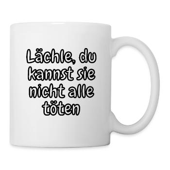 lustiges Spruch T-shirt – Dein Statement-Shirt - Tasse - Weiß - Rechts