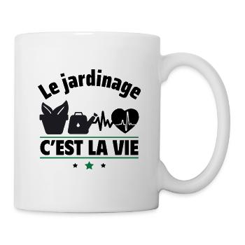 le jardinage c est la vie,jardinie,jardinière - Mug blanc - blanc - Droite