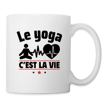 le yoga c est la vie - Mug blanc - blanc - Droite