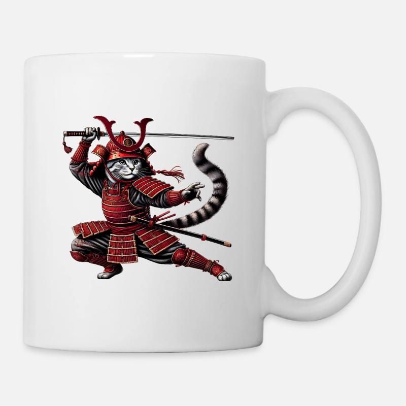 Samurai Cat - Mug - white