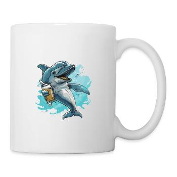 Dolphin Beer Funny - Mug - white - Right
