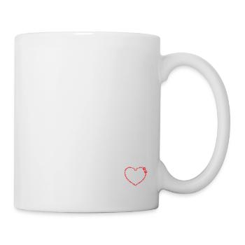 Pfotenherz Liebe Tiere Love animals dogs cats hund - Tasse - Weiß - Rechts