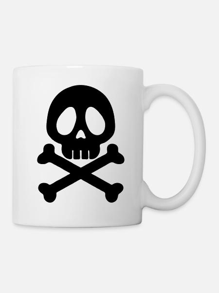 Tête de mort - Skull - Style Anime / Manga - Mug blanc - blanc
