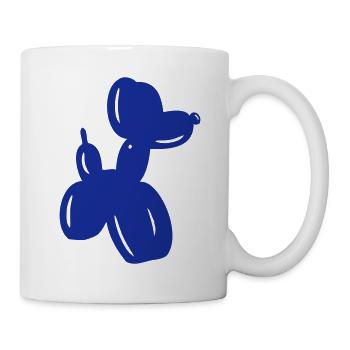 Luftballon-Hund - Tasse - Weiß - Rechts