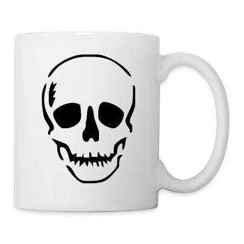 Schädel - Tasse - Weiß - Rechts