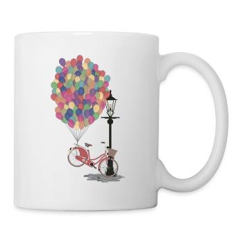 Love to Ride my Bike with Balloons - Mug - white - Right