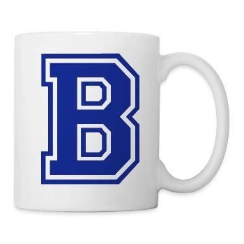 Buchstabe B - Tasse - Weiß - Rechts