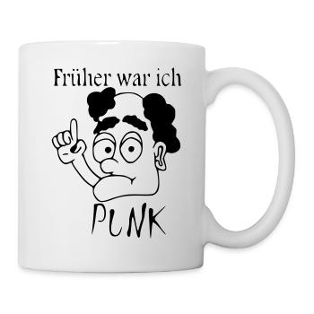 Alter Punk mit Glatze - Tasse - Weiß - Rechts