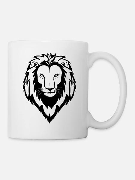 Löwe - Tasse - Weiß